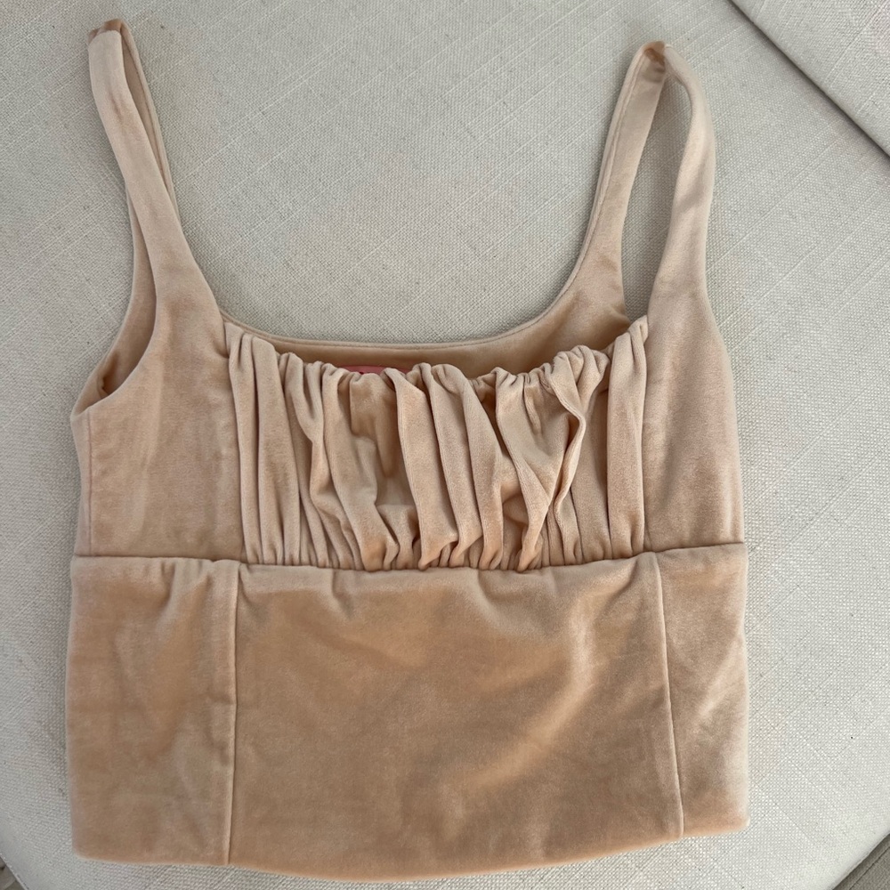 Verge Girl velvet crop top sz 8UK 2US